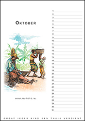 Kalenderblad oktober