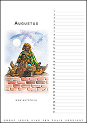 Kalenderblad augustus